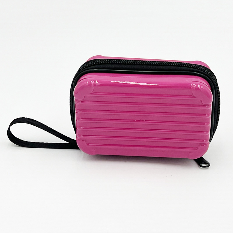 Customized PC cosmetic bag logo clutch travel hard case Mini small suitcase laser storage bag factory wholesale