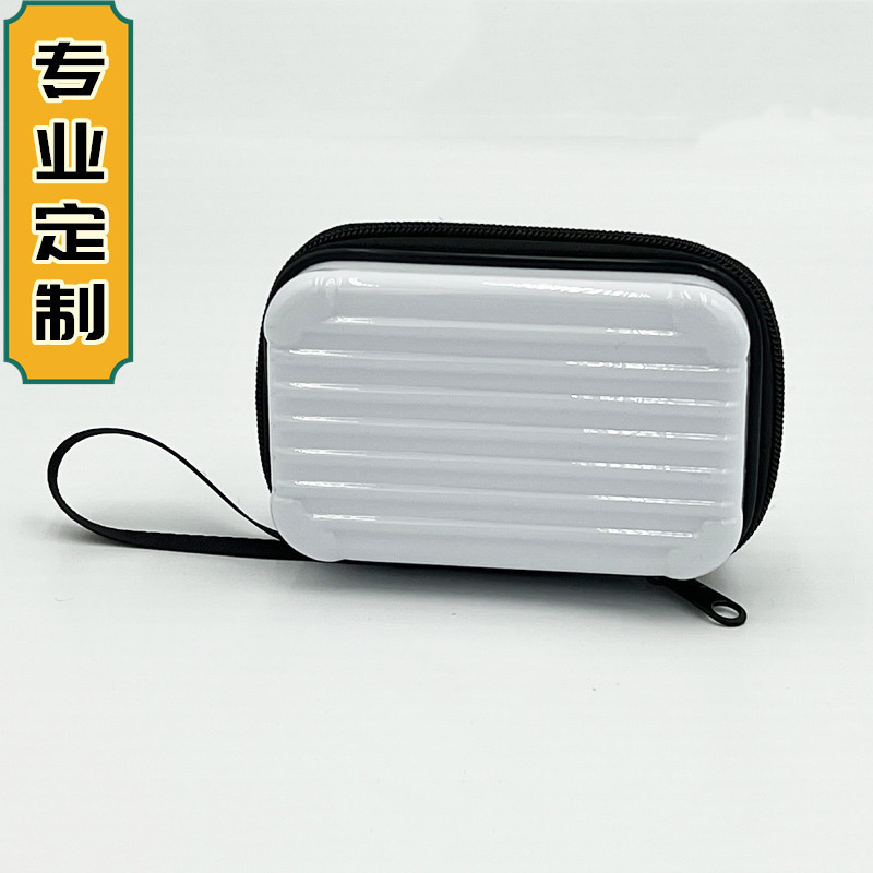 Customized PC cosmetic bag logo clutch travel hard case Mini small suitcase laser storage bag factory wholesale