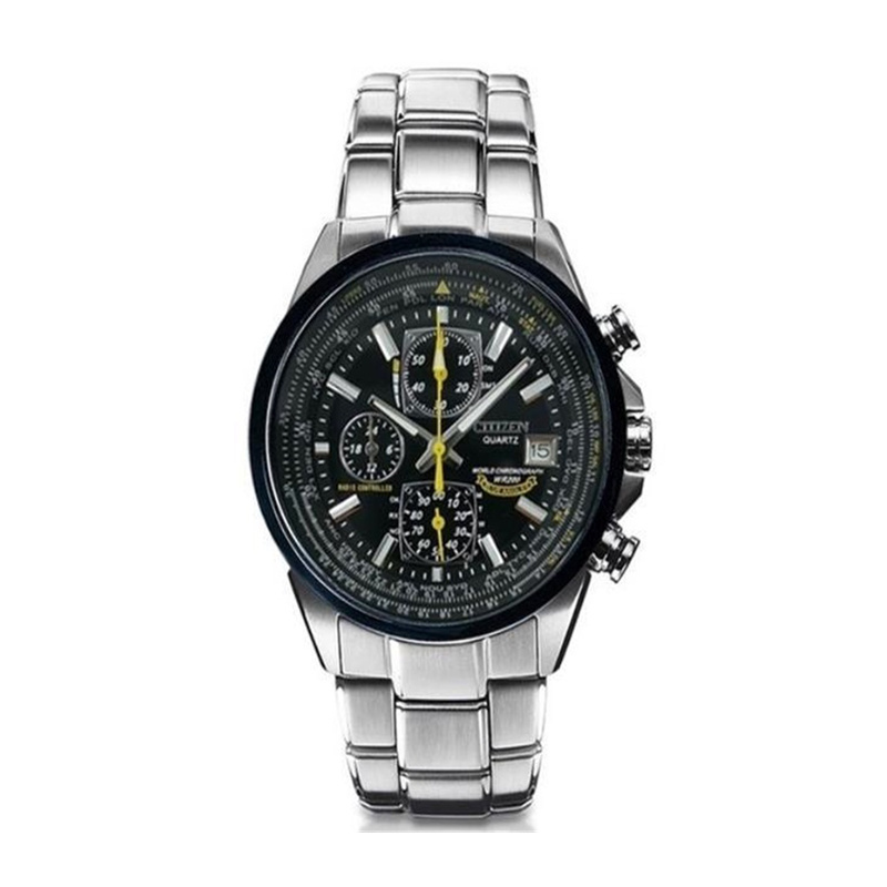 New Multifunction Four Dials Men Automatic Mechanical Stainless Steel Chain Quartz Wrist Watch