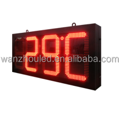 outdoor 6 inches led time and temperature signs/display/panel/board