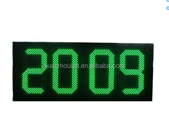 outdoor 6 inches led time and temperature signs/display/panel/board