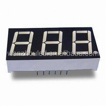 0.56 Inch Blue Color Three-digit 7 Segment LED Display, 24 Segments