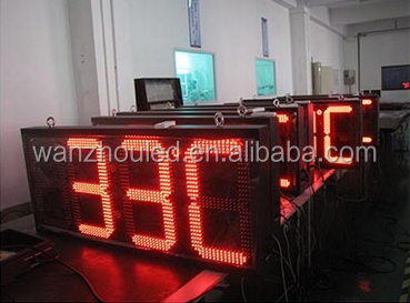 3/4/6 Digits LED Display Time Date Temperature Signs Red Green White Yellow Gas Price Board 10 inch Countdown Clock