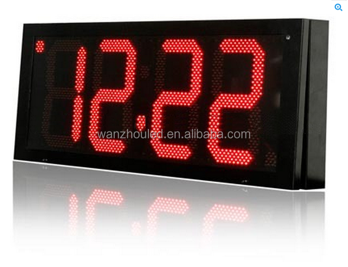 outdoor 6 inches led time and temperature signs/display/panel/board