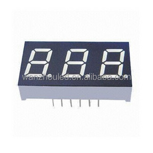 0.56 Inch Blue Color Three-digit 7 Segment LED Display, 24 Segments