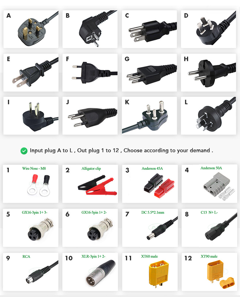 Factory 58.8V 4A Li-ion Battery Charger For Electric Mountain Bike 14S 51.8V Li-ion Battery 48V Battery Charger