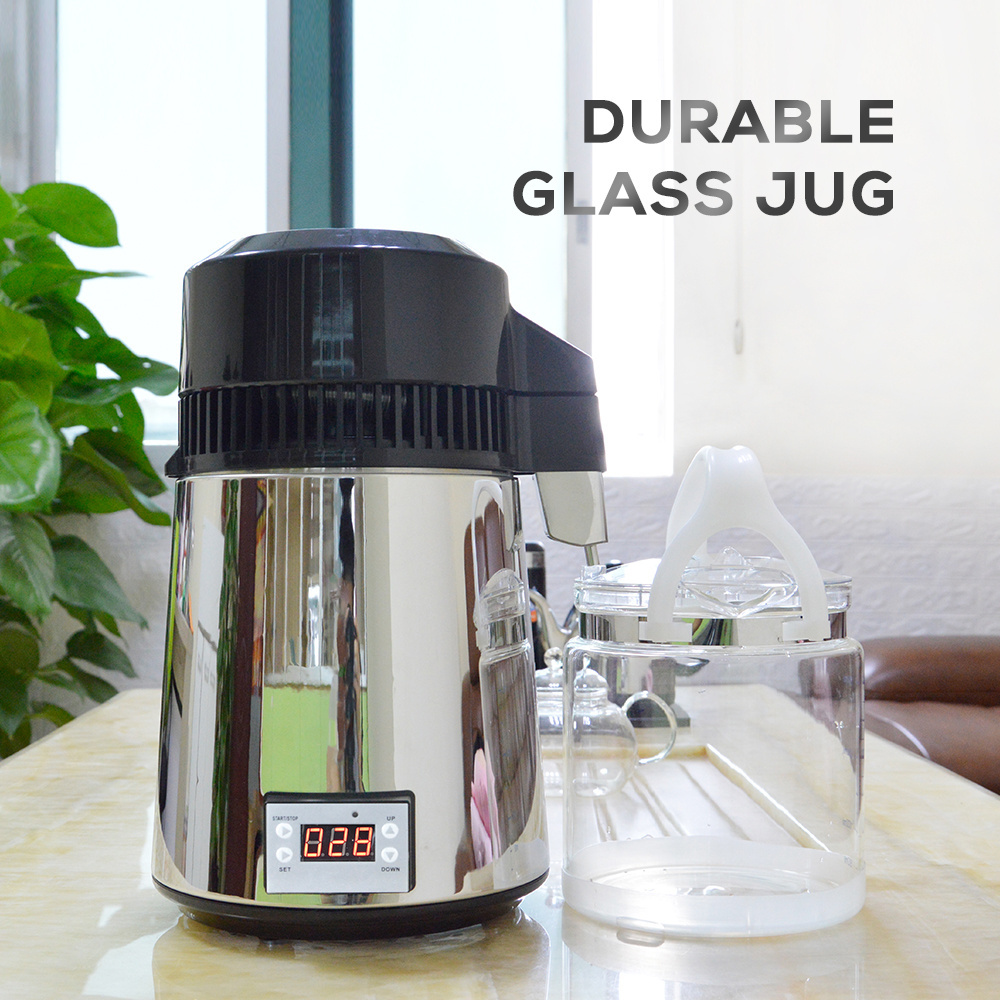 Water Distiller/ Wholesale Price Glass Jug Stainless Steel Home Distilled Water Making Machine