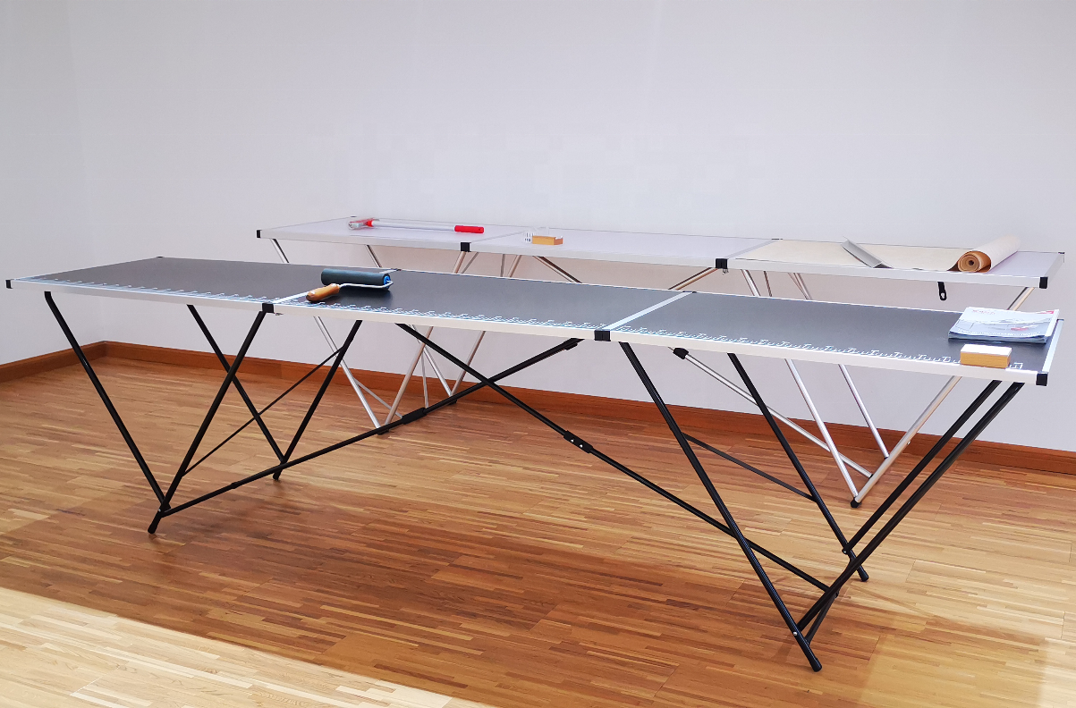 3m folding long table for cutting  and pasting wallpaper work