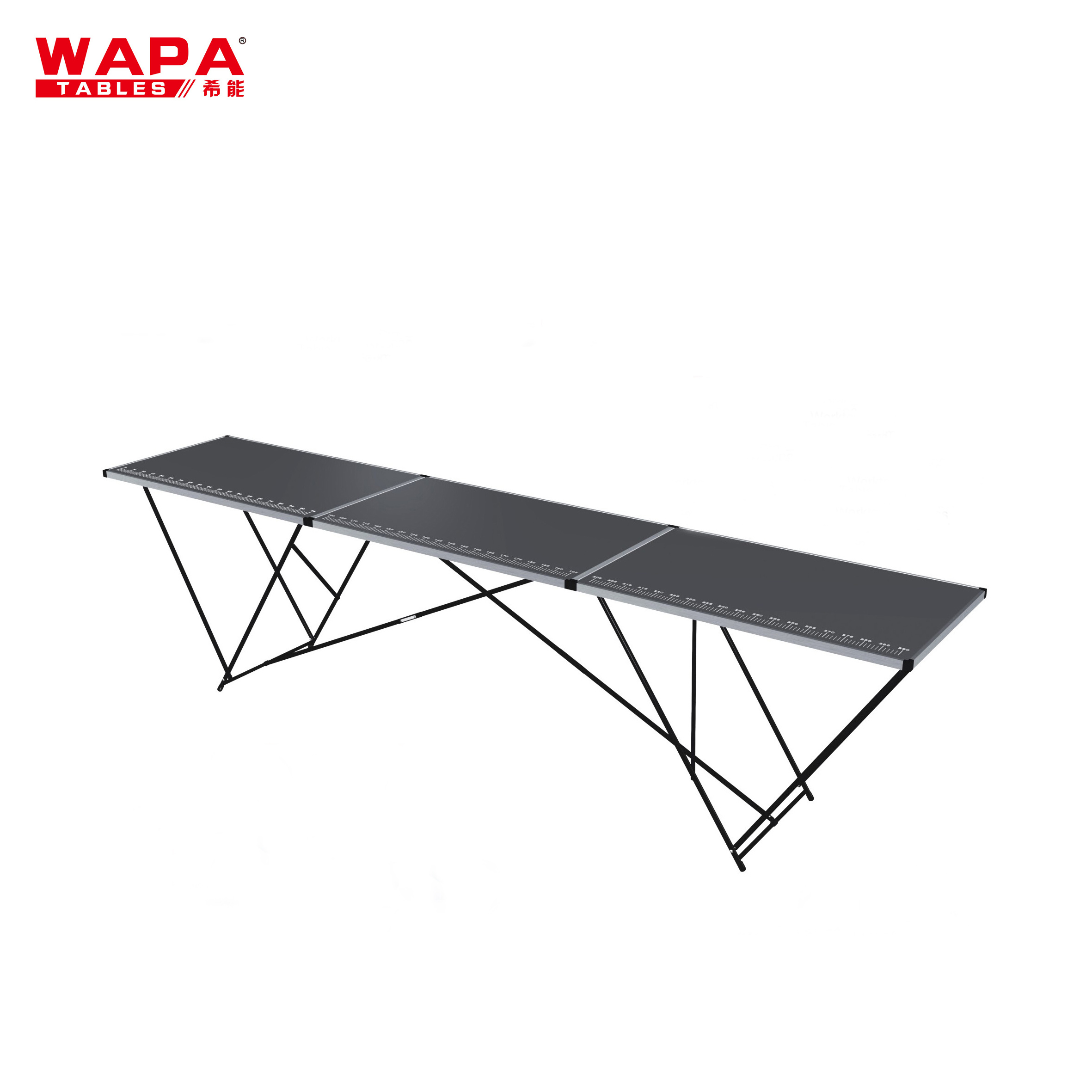 3m folding long table for cutting  and pasting wallpaper work