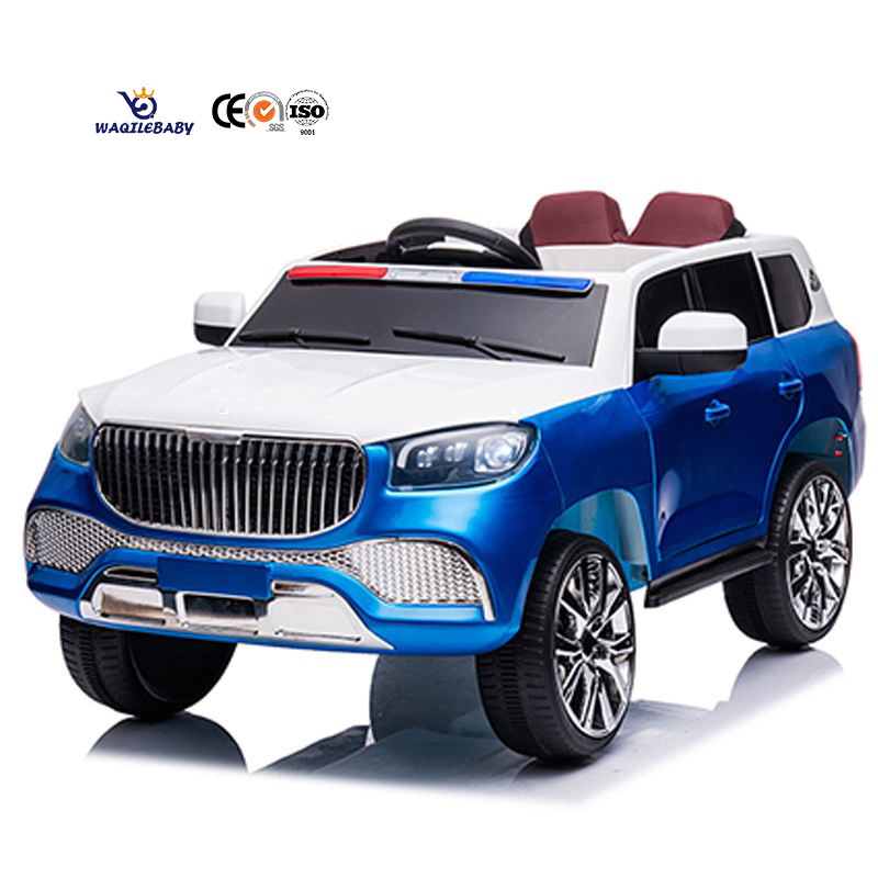 WQL 2023 Cool Electric Police SUV Ride On Car For Kids Battery Powered 12v With Remote Controller  Toy Cars