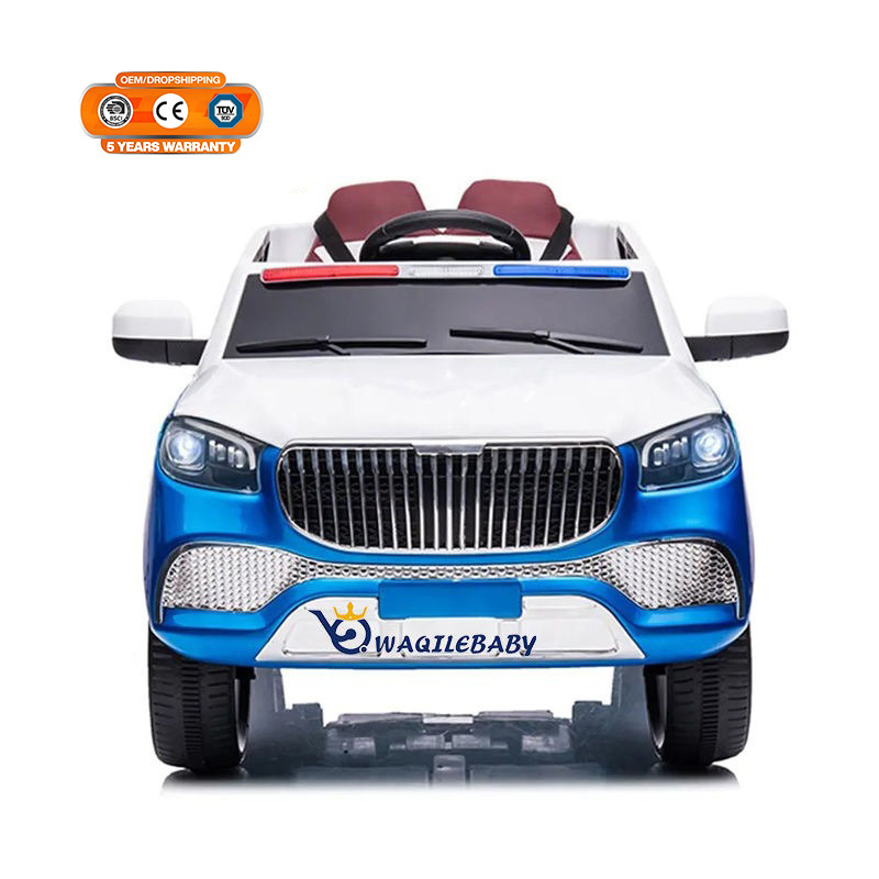 WQL 2023 Cool Electric Police SUV Ride On Car For Kids Battery Powered 12v With Remote Controller  Toy Cars