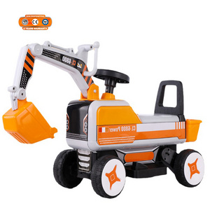 WQL Toddler Sliding Toy Car Excavator Can Sit and Ride Large Flashing Music Children's Engineering Vehicle Electric Excavator