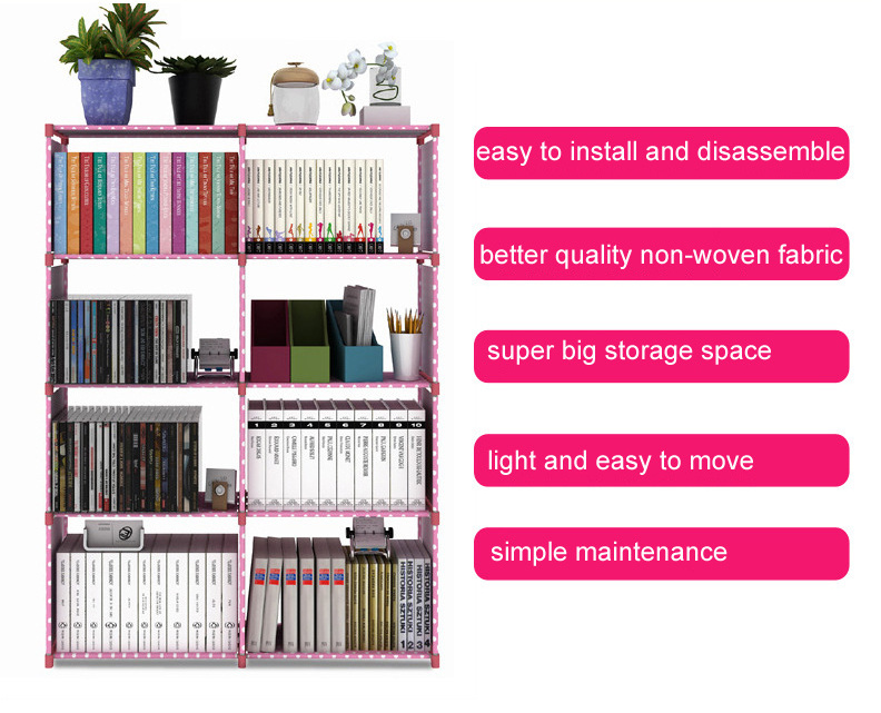 Household Simple Multi-function Storage Shelf DIY Storage Rack for Books Toys