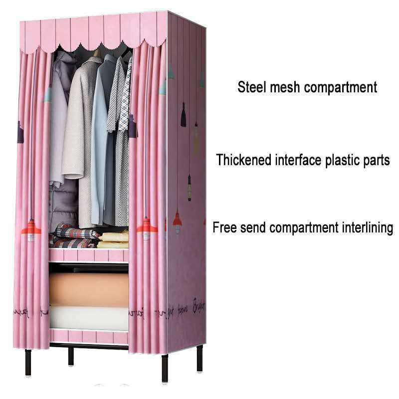 Hot Sale Fabric Wardrobe Simple Metal Steel Structure Frame With Fabric Cover