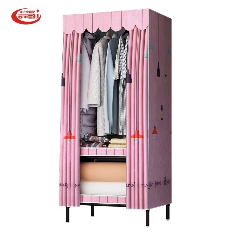 Hot Sale Fabric Wardrobe Simple Metal Steel Structure Frame With Fabric Cover