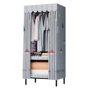 Hot Sale Fabric Wardrobe Simple Metal Steel Structure Frame With Fabric Cover