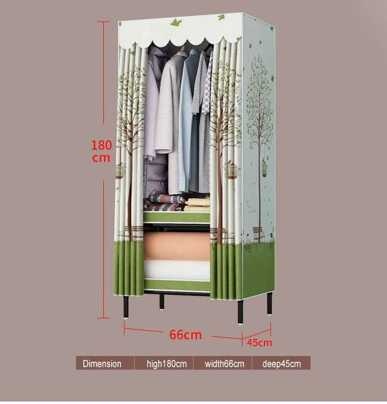 Hot Sale Fabric Wardrobe Simple Metal Steel Structure Frame With Fabric Cover