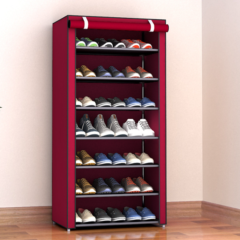 8 tier non woven fabric shoe storage cabinet