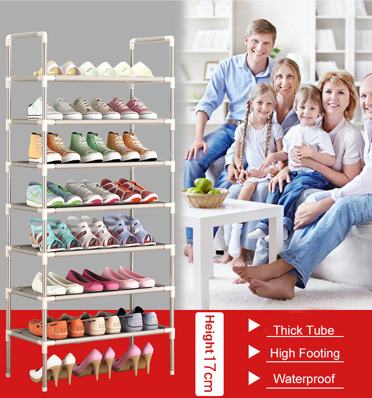 7 tier 20 pair shoes storage rack modern design metal steel shoe shelf organizer