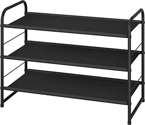 High Quality Canvas Shoe Rack Simple Trending 3-Tier Stackable Expandable Adjustable Fabric Shoe Shelf Storage Organizer