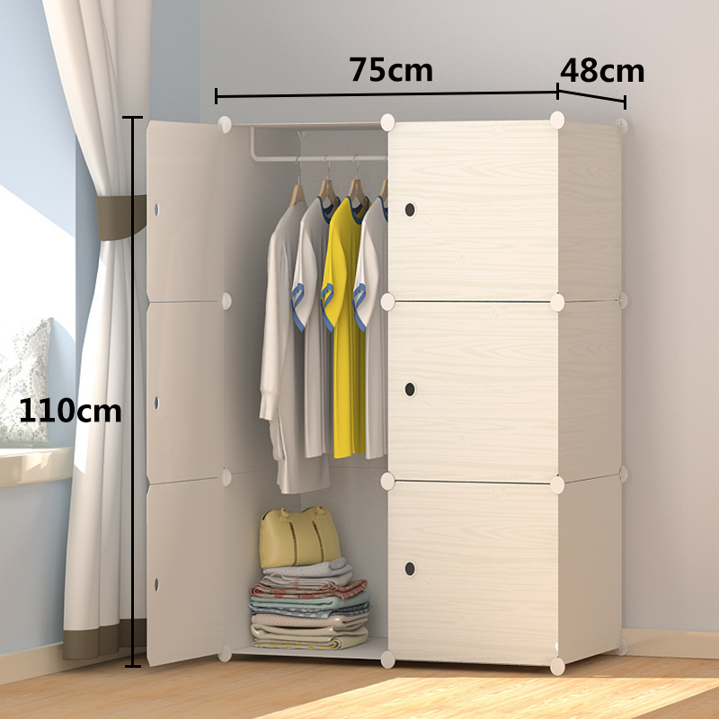 8 Door Simple Plastic Wardrobe Assembly Resin Magic Tablets Wardrobe Combination Storage Cabinet With Shelf