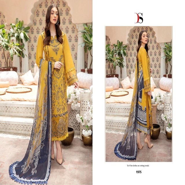 Special New Designer  Lawn   Suits  Embellished With Embroidered Pure cotton Pakistani Suit