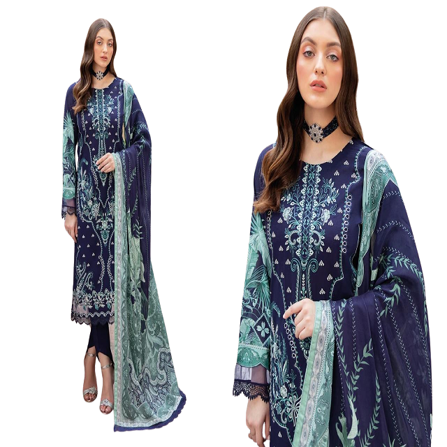 Special New Designer  Lawn   Suits  Embellished With Embroidered Pure cotton Pakistani Suit