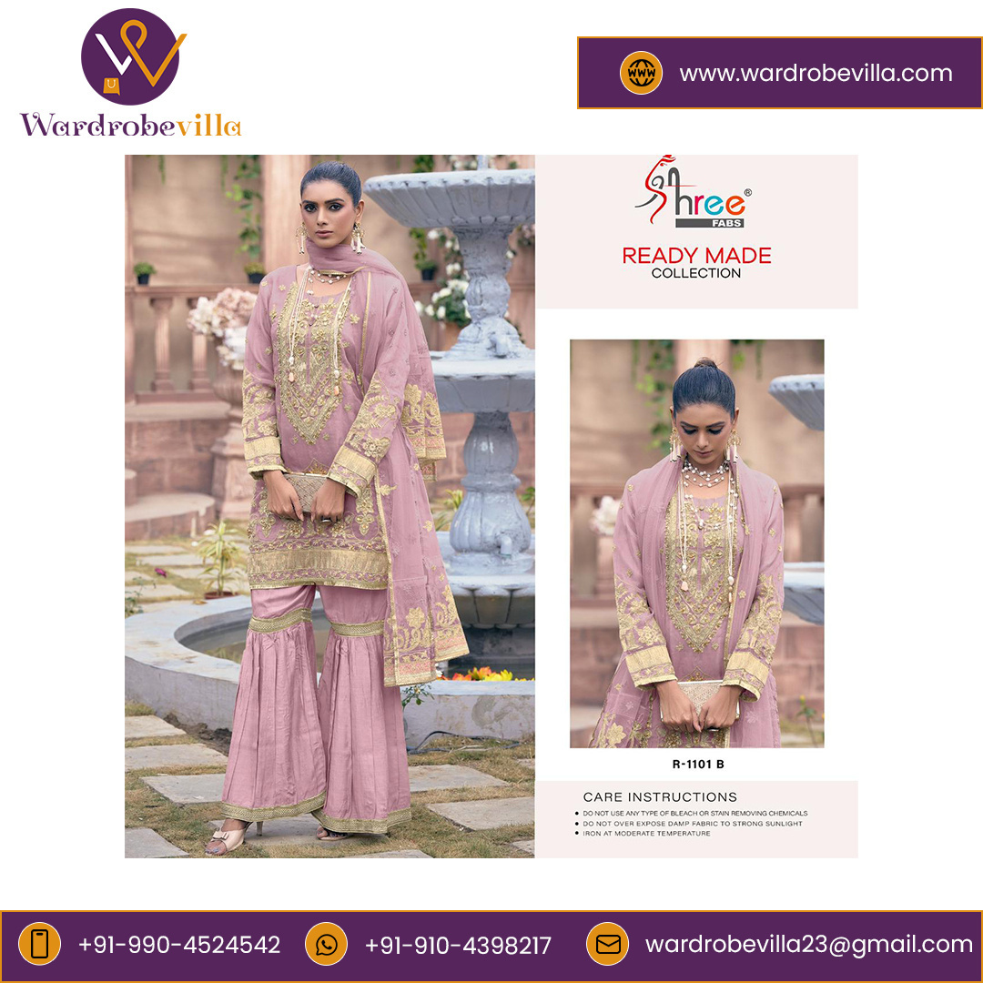 New Designer Latest Fashion Pakistani Style Suits Organza Embroidered Designer Wear Collection Salwar Kameez Suits