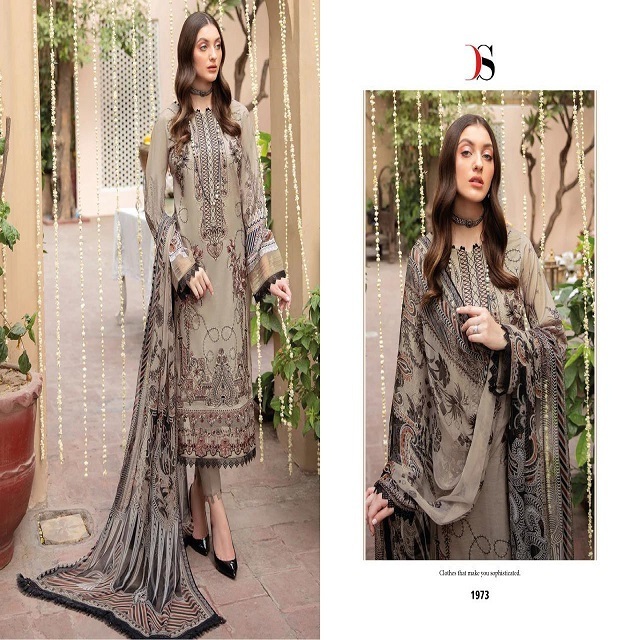 Special New Designer  Lawn   Suits  Embellished With Embroidered Pure cotton Pakistani Suit