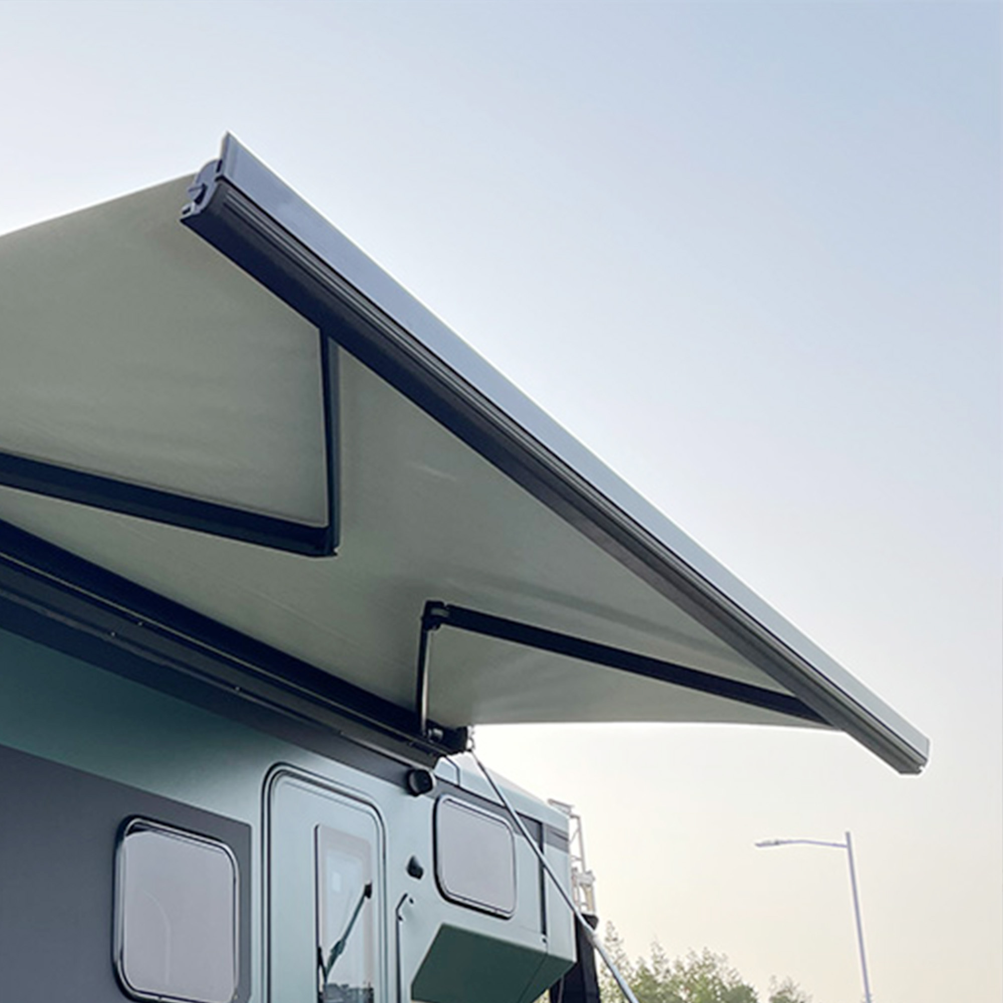 Wareda Motorized Retractable Rv bus electric truck camper van awning with crank camping caravan awning