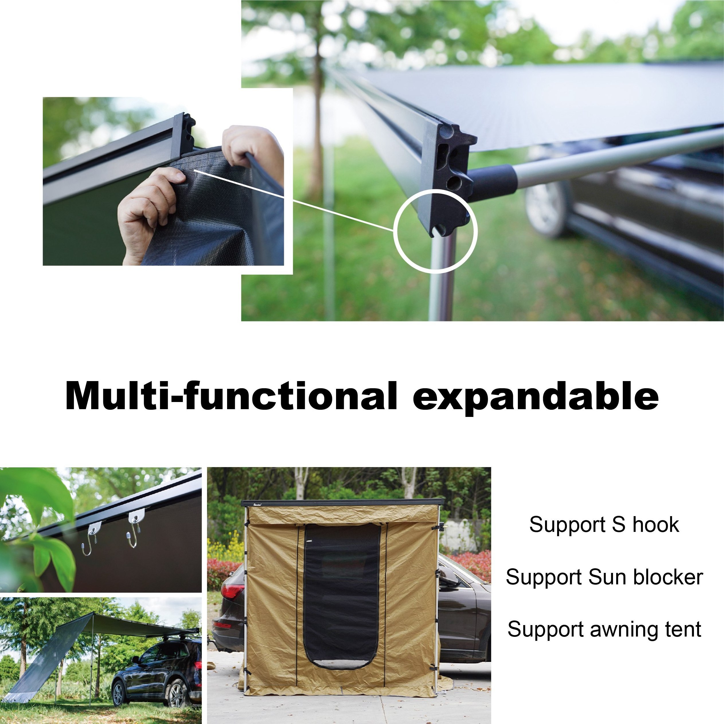 Wareda awning tent 4x4 offroad side awning tent  car roof tent side awning for suv truck