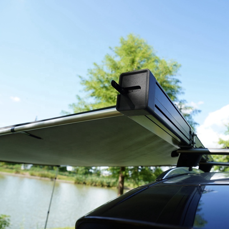 Semi-automatic Retractable 4wd Camper SUV Off-road Vehicle Car Side Awning With Led Light