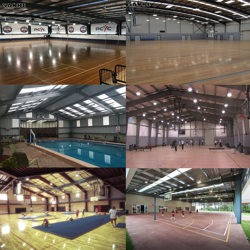 prefabricated indoor stadium steel space frame structure prefab soccer football sport center stadium hall construction building