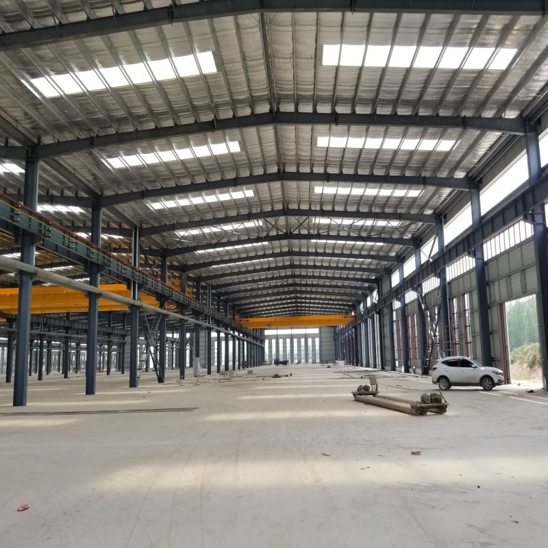 Industrial workshop shed big prefab house steel structure warehouse