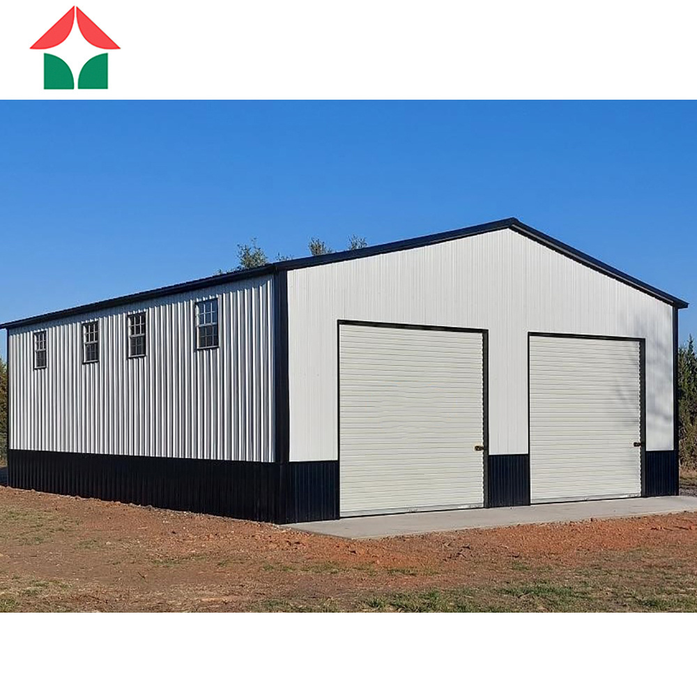 Low Cost Prefab Warehouse Easy Assemble Prefab House Rock Steel Wall Storage with sandwich panel wall and roof.