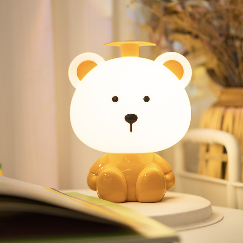 Baby Room Kawaii Decor Creative Animal Bedroom Bedside Sleep Lamp Cartoon Bear Plug In Led Night Light for Girls