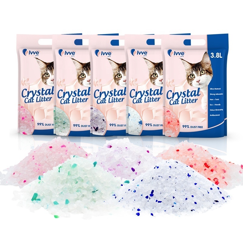 Premium Best Clean Crystal Cat Litter Silica Gel Crystal Pet Products OEM Cat Litter Accessories