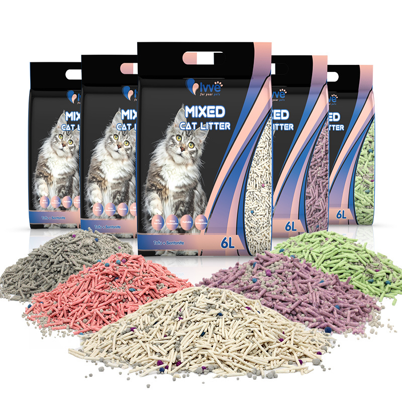 Wholesale private label cat litter cheap price tofu sand fresh step clumping bentonite cat litter