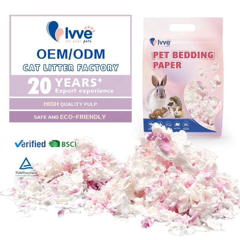 Recycled Small Pet Warm Paper Cotton Bedding Pellets Natural Paper Based Bedding Hamster Bedding Paper