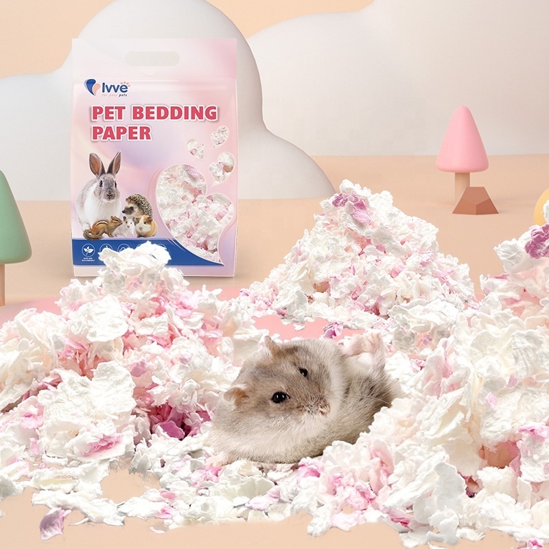 Recycled Small Pet Warm Paper Cotton Bedding Pellets Natural Paper Based Bedding Hamster Bedding Paper