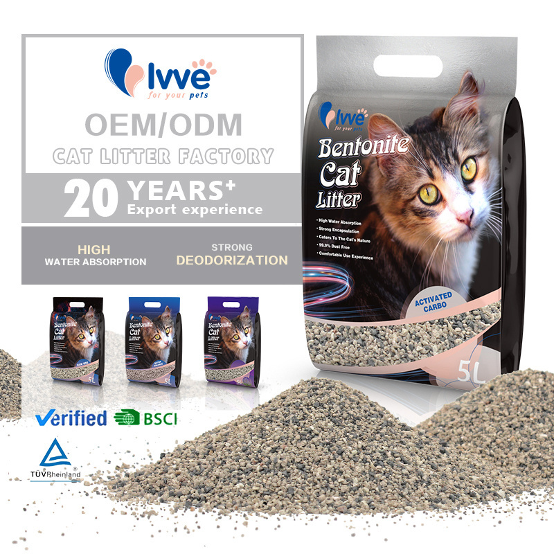 Cheap price cat toilet odor control sell cat litter sale sand active carbon bentonite cat litter