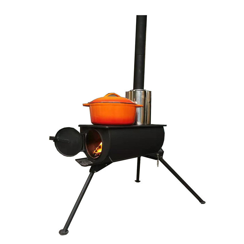 Portable wood camping stove,firewood cooking stove mini folding tent stove fire place outdoor