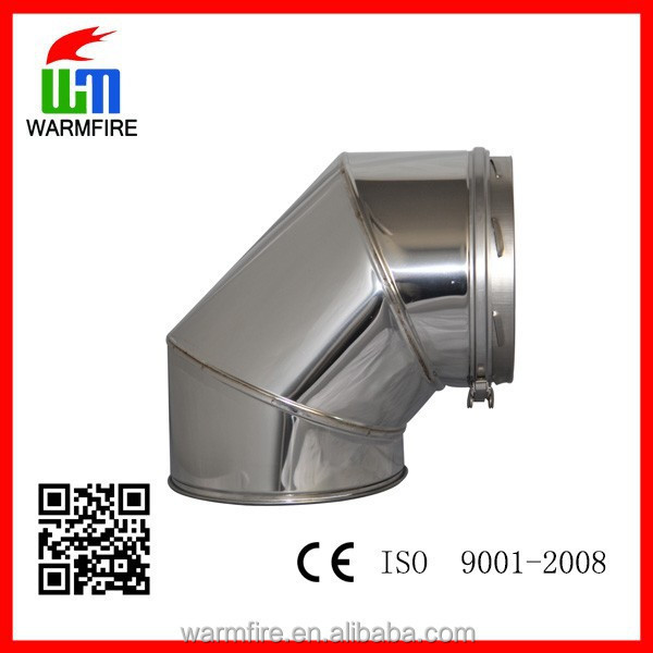 Twist Lock CE Insulated Double Wall Stainless Steel Stove Pipe