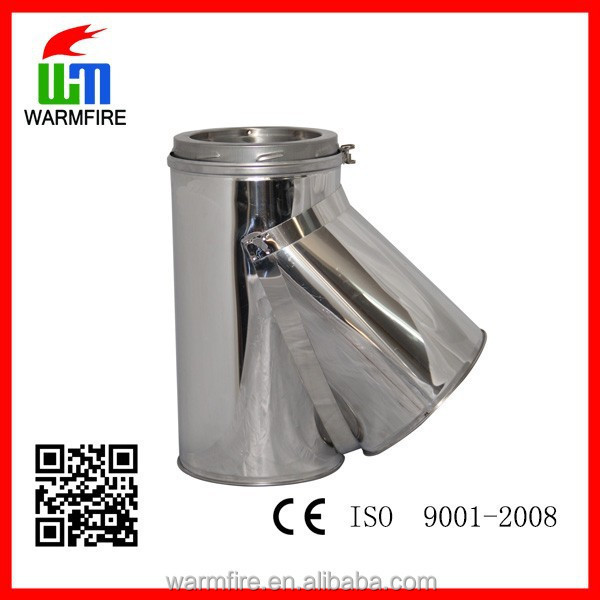 Twist Lock CE Insulated Double Wall Stainless Steel Stove Pipe