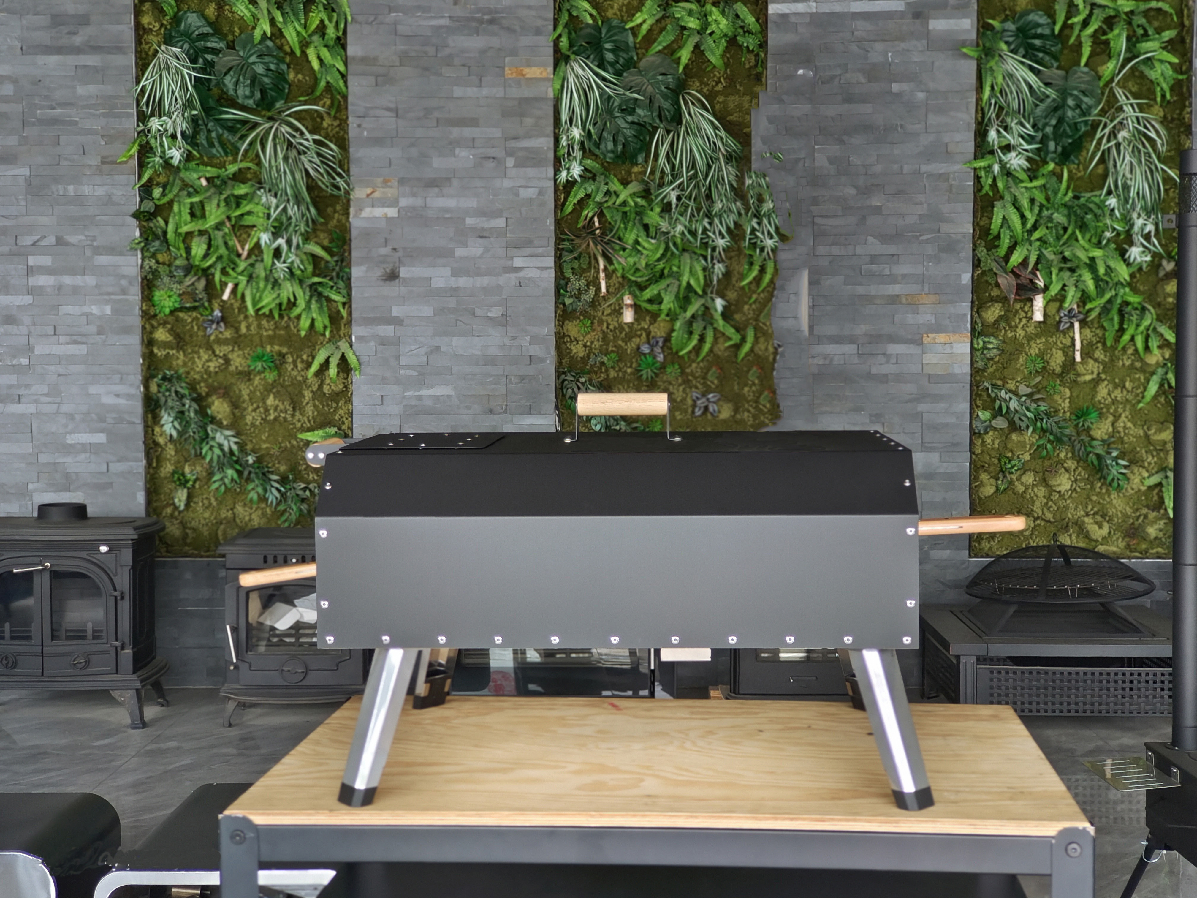 From China supplier Outdoor Pizza Oven Charcoal Wood fire  Pizza Oven hot sale Stainless Steel Table Top Stove