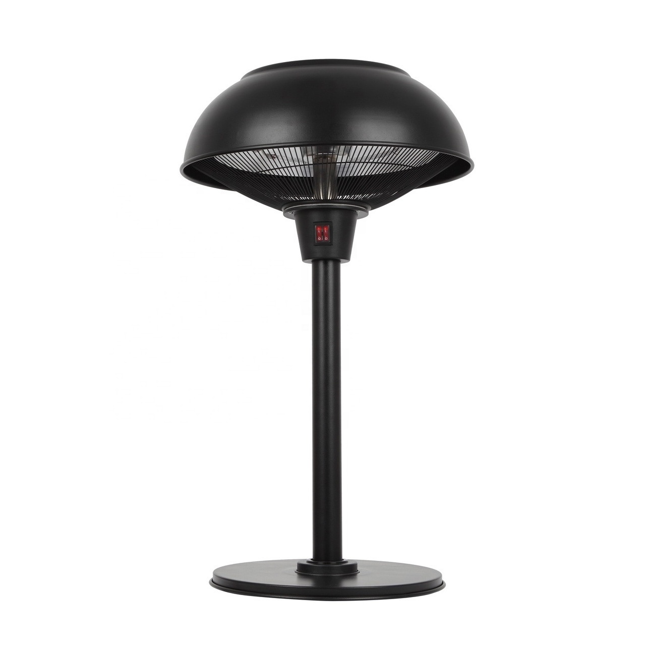 1.5KW Outdoor Black Table Top Electric Garden Patio Heater with Halogen Heating Element Manual Pull Cord Control