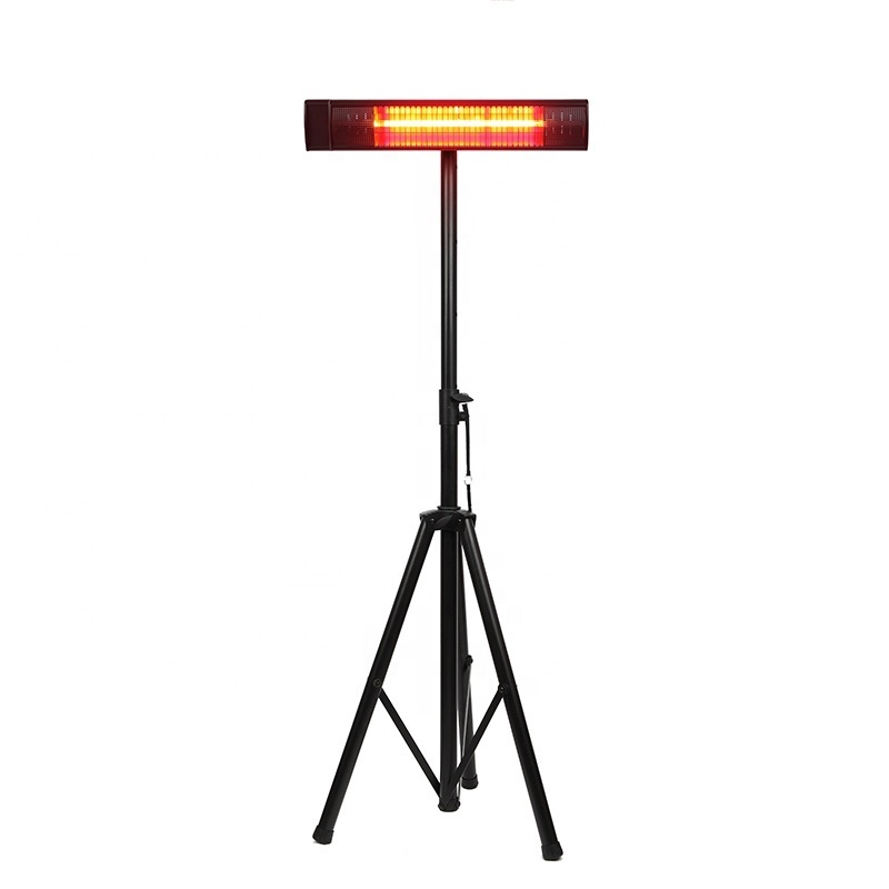 standing gold heating element 2000W Remote controlled infrared electrical outdoor heaters