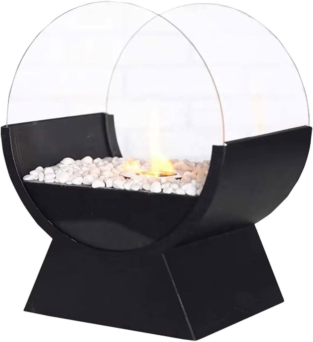 Indoor Outdoor Portable Tabletop Fire Pit  Clean Burning Bio Ethanol Ventless Fireplace