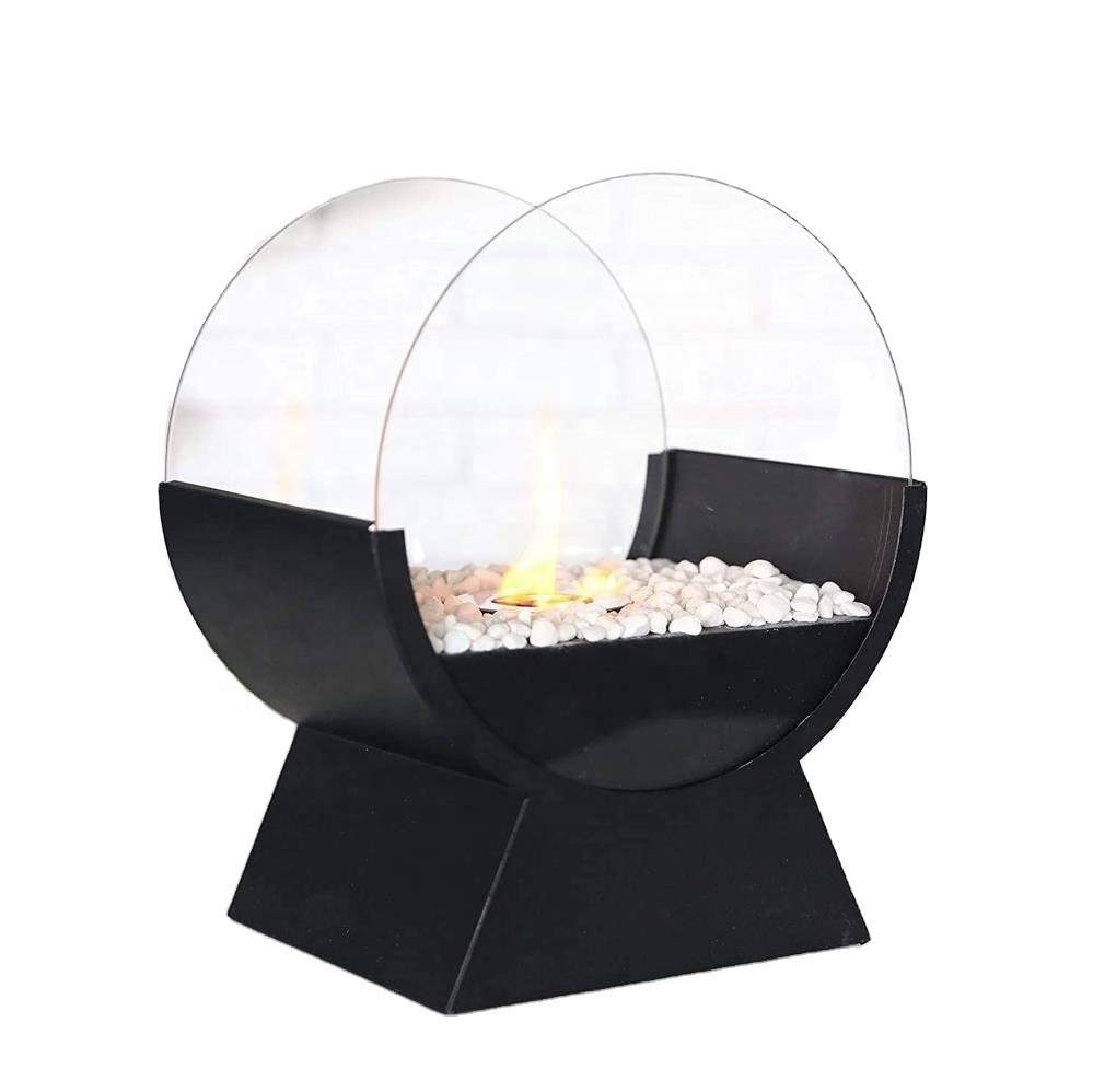 Indoor Outdoor Portable Tabletop Fire Pit  Clean Burning Bio Ethanol Ventless Fireplace