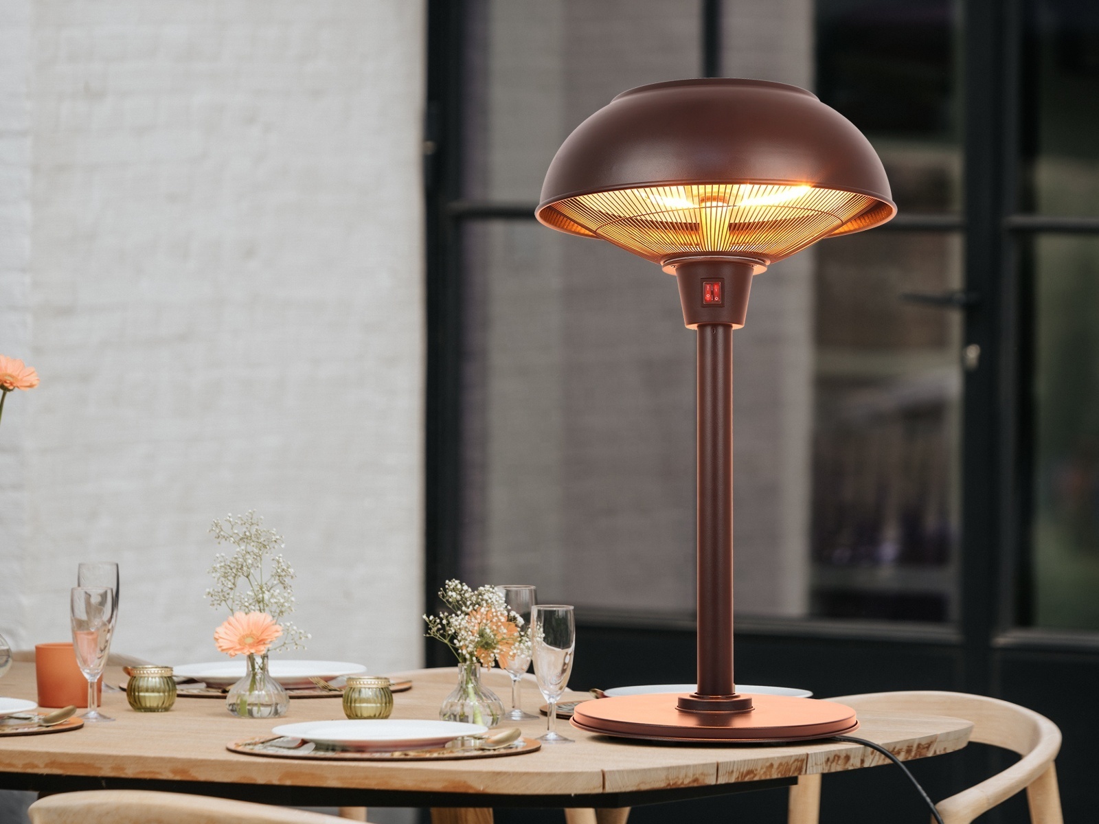 Table Top Round Halogen Electric Patio Heater